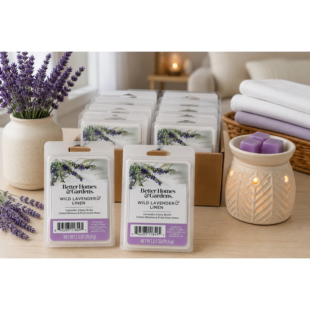 Better Homes & Gardens‎ Wild Lavender Linen Wax Cubes Lot of 14 Packs 2.5 oz